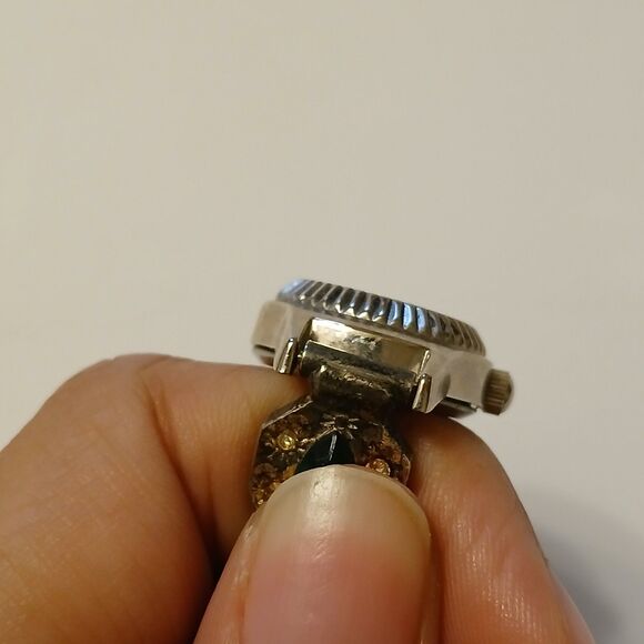 Vtg Bonetto Japan MOP Dial Colorful Charm Silver Tone Bracelet Watch - Tarnish - Picture 15 of 16